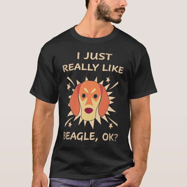 Camiseta 18 Eu Só Gosto Muito de Beagle (Frente)
