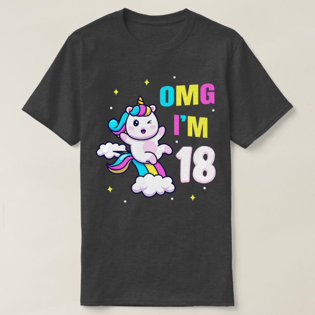 Camiseta 18 Geburtstag Geschenk Mdchen Einhorn (Frente do Design)