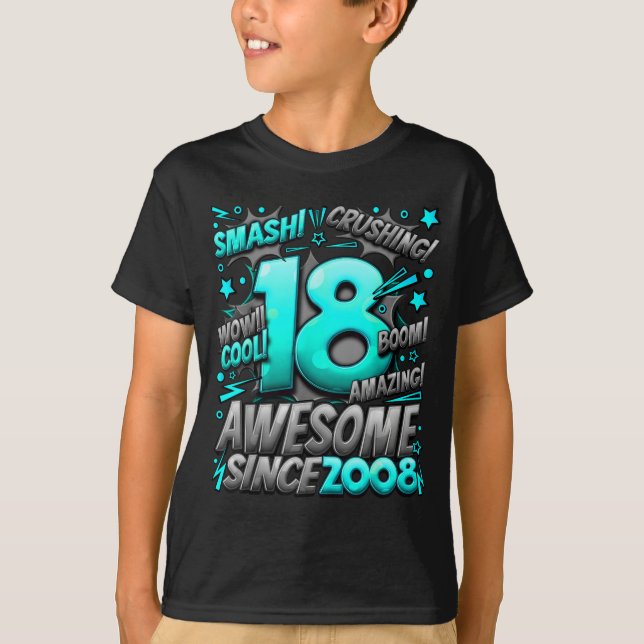Camiseta 18 Year Old For Boys 18th Birthday Boy 18 Year Old (Frente)
