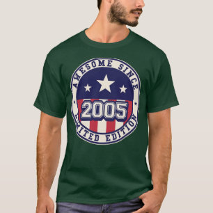 Camiseta 18 Years Old Awesome Since 2005 18th Birthday