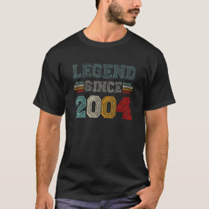 Camiseta 18 Years Old Legend Since 2004 18th Birthday Vinta