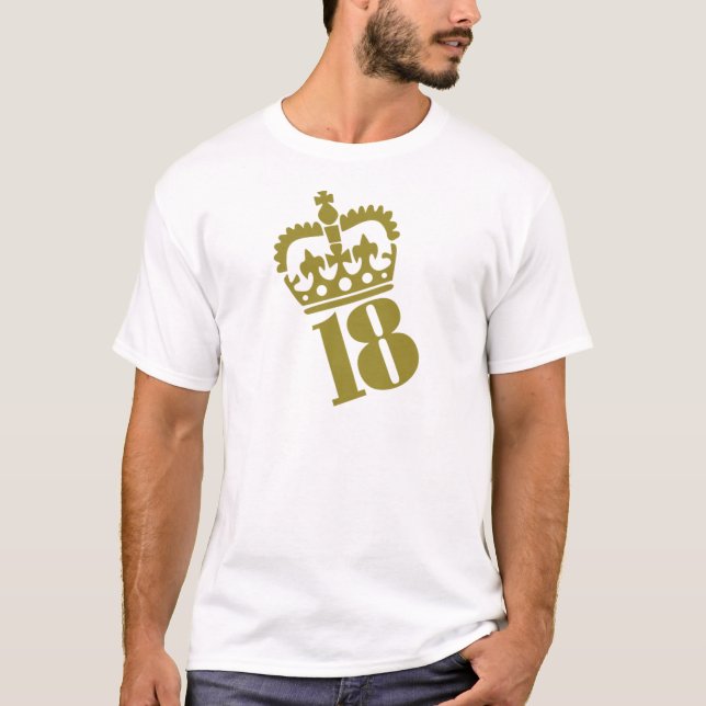 Camiseta 18o aniversário - número - dezoito (Frente)