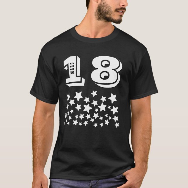 Camiseta 18o Aniversário ou ALGUMA explosão do ANO das (Frente)