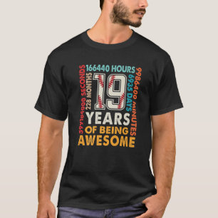 Camiseta 19º Aniversário, 19 Anos, 228 Meses Legal Basebal