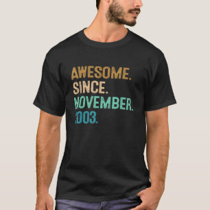 Camiseta 19º Aniversário, 19 anos, Espetacular desde novemb