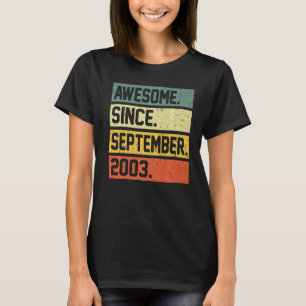 Camiseta 19º Aniversário, 19 anos, Espetacular desde setemb
