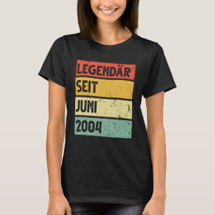 Camiseta 19º Aniversário 19 anos lendário desde 20 de junho