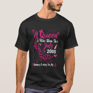 Camiseta 19º Aniversário de Alto Salto Uma Rainha Foi Nasce