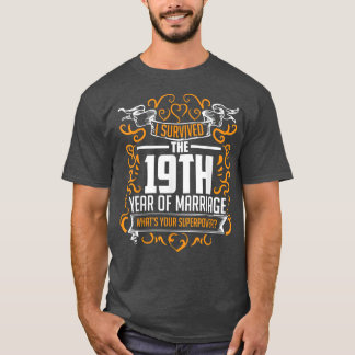 Camiseta 19º Aniversário De Casamento Oferece 19 Anos T Par
