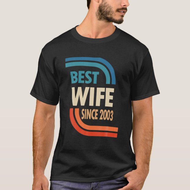 Camiseta 19º Aniversário De Casamento Para Ela - Melhor Esp (Frente)