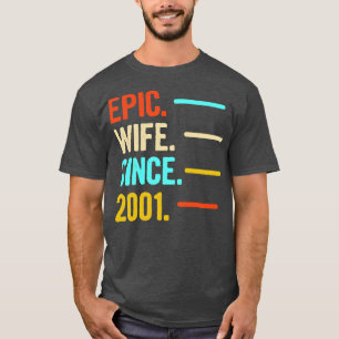 Camiseta 19º Aniversário do Casamento Esposa Epic desde 200