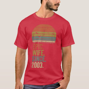 Camiseta 19º aniversário do casamento Mulher: Esposa épica