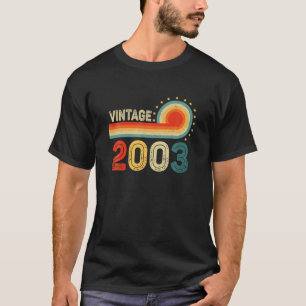 Camiseta 19º Aniversário - Vintage 2003 Retro Bday 19 Ye
