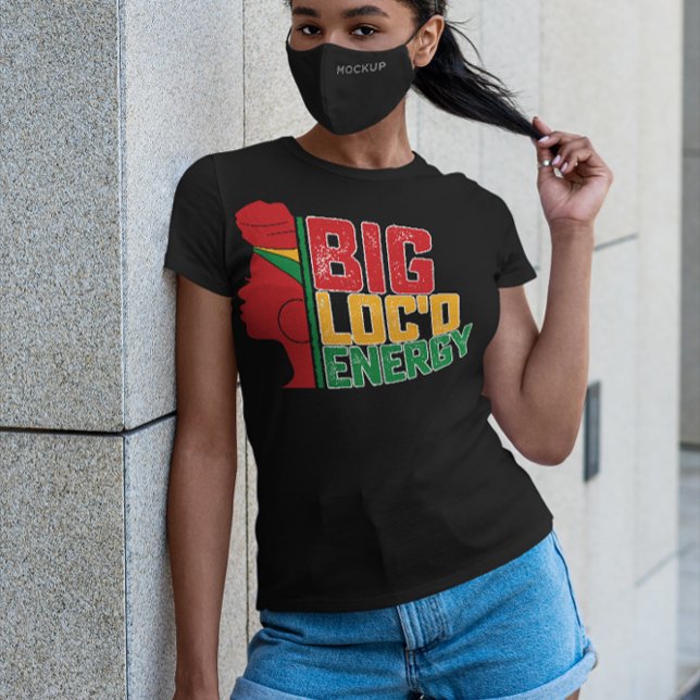 Camiseta 19º Big Loc Energy Black Freedom (Criador carregado)