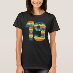 Camiseta 19º pop do Fidget Garota de aniversário de 19 anos