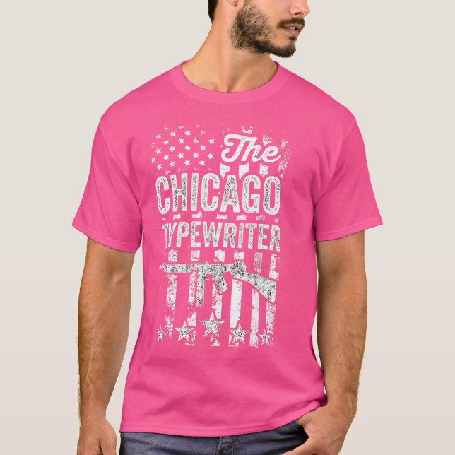 Camiseta 1920 Gangster Thompson Submachine Gun Chicago Typ (Frente)