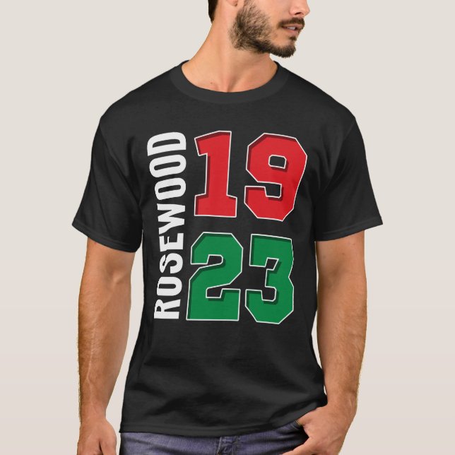 Camiseta 1923 Rosewood a Black Wall Street History (Frente)