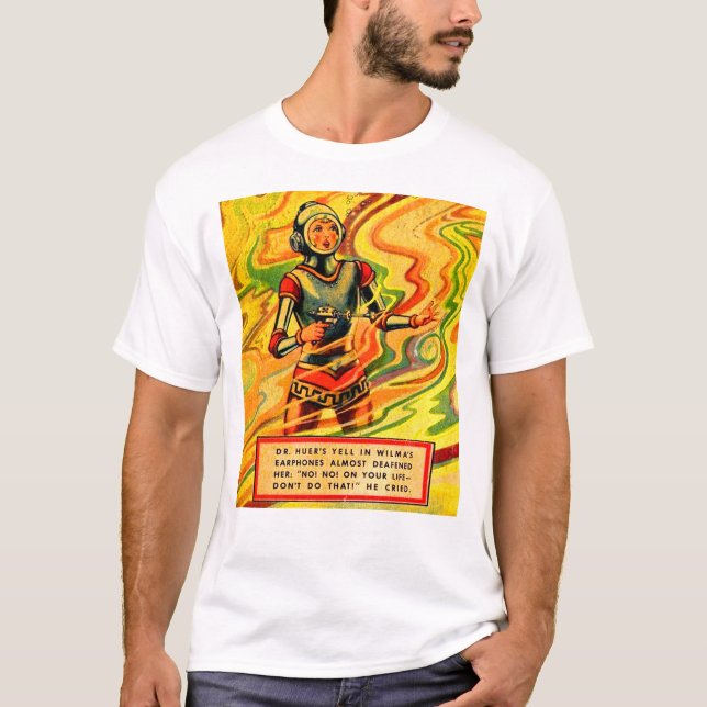 Camiseta 1930 Buck Rogers em quadrinhos Wilma Deering (Frente)