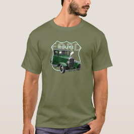 Camiseta 1930 Modelo A. Roda direta verde clássica66 T-shir