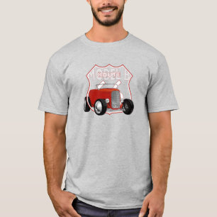 Camiseta 1932 Modelo B Hotrod. Red Hotrod. Rota 66.