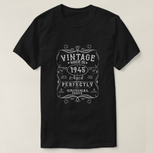 Camiseta 1945. Vintage 1945, Aniversário, Homens Presentes.
