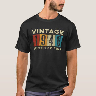 Camiseta 1946 80 de Vintage com 80 anos de idade