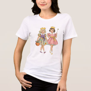 Camiseta 1950 Trick ou Treat Girls Princess Halloween