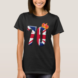 Camiseta 1952 2022 70 Aniversário do Jubo Platinum da Rainh