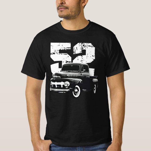 Camiseta 1952 F1 F100 Visão frontal de três quartos Silhuet (Frente)