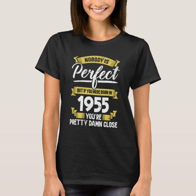 Camiseta 1955 Nascimento Vintage Design (Frente)