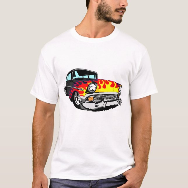 Camiseta 1956 ardeu o Bel Air no preto (Frente)