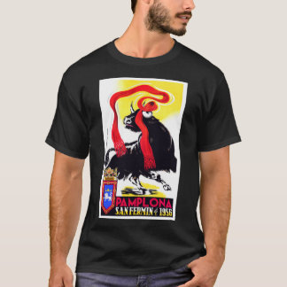Camiseta 1956 Espanha Pamplona em funcionamento do Bulls Po