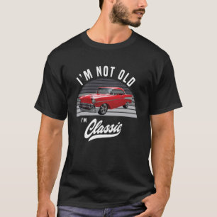 Camiseta 1957 57 veículos pesados automóveis antigos, bel,