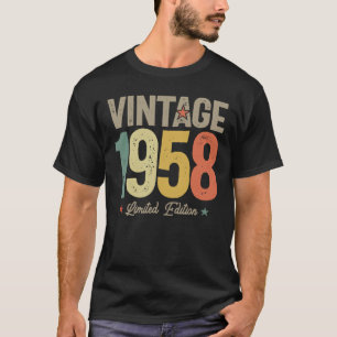 Camiseta 1958 66º Aniversário Oferece Homens de 66 Anos