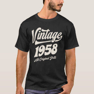 Camiseta 1958 66º Aniversário Oferece Homens de 66 Anos