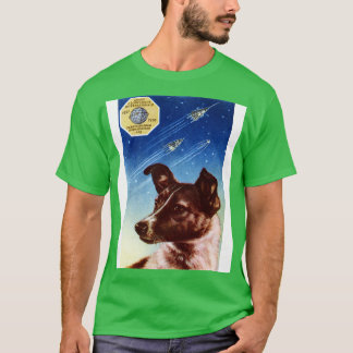 Camiseta 1958 Primeiro Cão Laika no Espaço