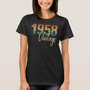 Camiseta 1958 Todas As Partes Originais B Dia Da Vintage Re