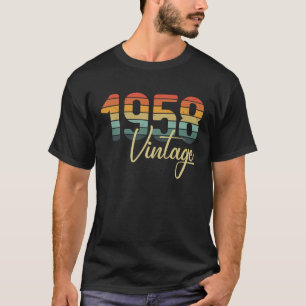 Camiseta 1958 Todas As Partes Originais B Dia Da Vintage Re