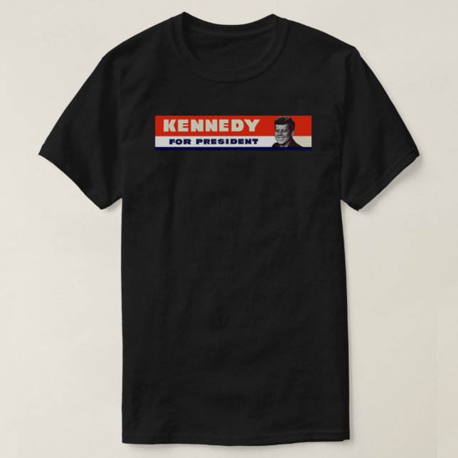 Camiseta 1960 John F. Kennedy para o Presidente Clássico T- (Frente do Design)