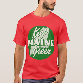 Camiseta 1960 Mantenha o Maine Verde