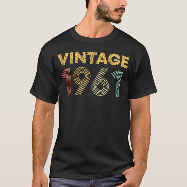 Camiseta 1961 63º Aniversário De 63 Anos (Frente)