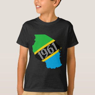 Camiseta 1961 Dia da Independência da Bandeira da Tanzânia