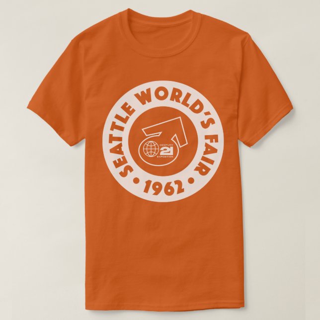 Camiseta 1962 Seattle Worlds Fair Circle White (Frente do Design)