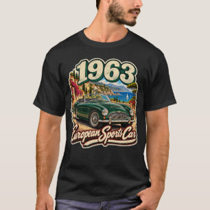 Camiseta 1963 Green Austin-Healey 3000 Roadster Arte