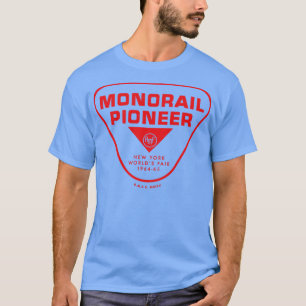 Camiseta 196465 Feira Mundial Vermelha do Crachá Monorail,