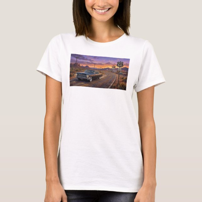 Camiseta 1964 Cadillac na Rota 66 (Frente)