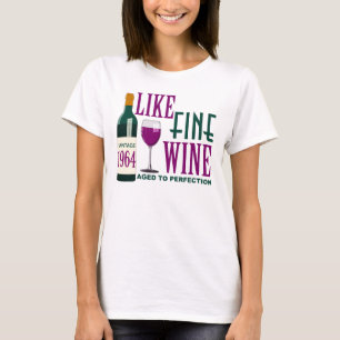 Camiseta 1964 COMO VINHO MELHOR envelhecido até à Vintagem