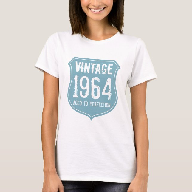 Camiseta 1964 envelheceram ao tshirt da perfeição para (Frente)