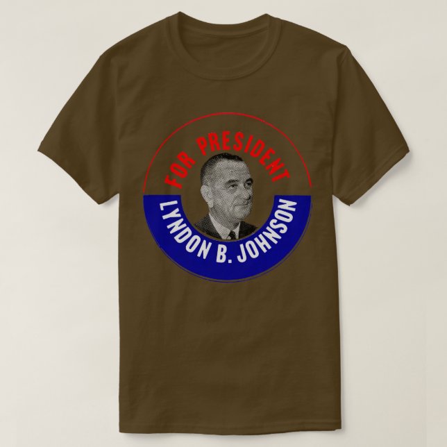 Camiseta 1964 Para Lyndon B Johnson (Frente do Design)