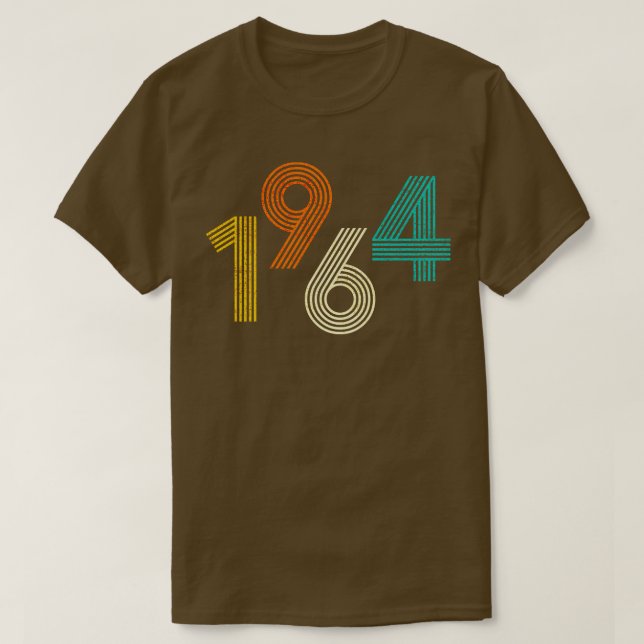Camiseta 1964 Retro Birthday Vintage (Frente do Design)